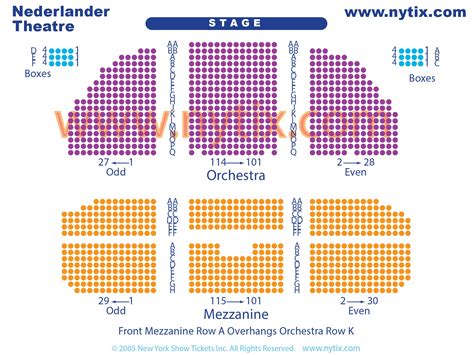 nederlander theatre seating chart ny